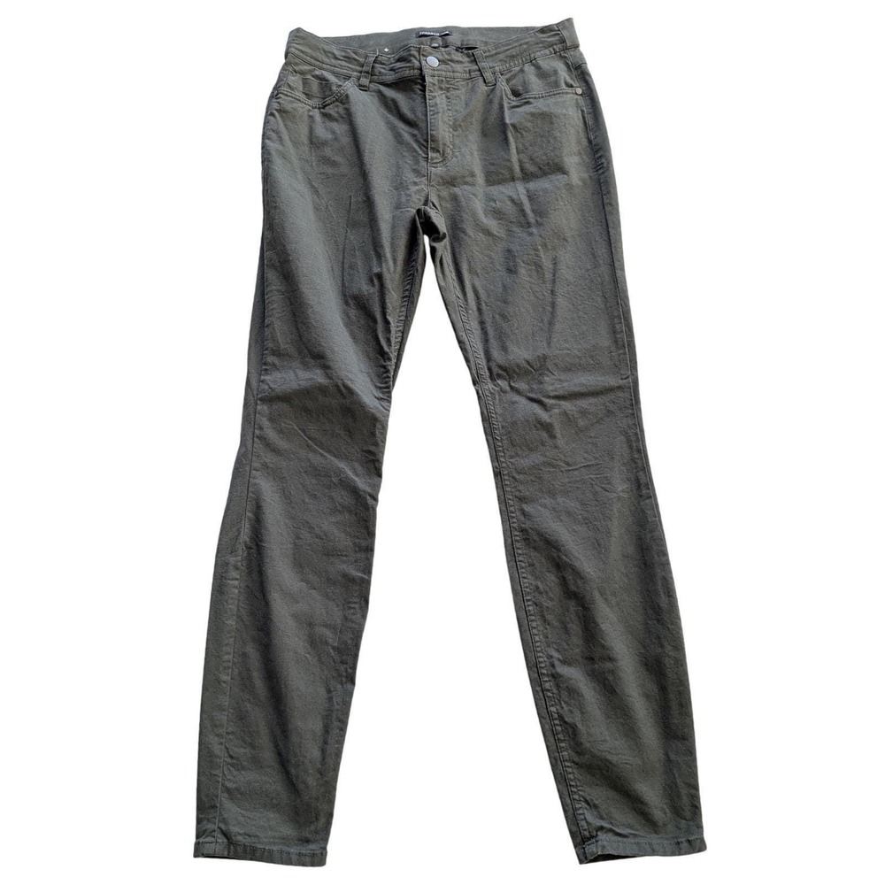 $95 Toad&Co Olive Green Organic Cotton Tencel Slim Fit Pants Womens SIZE 10 Eco